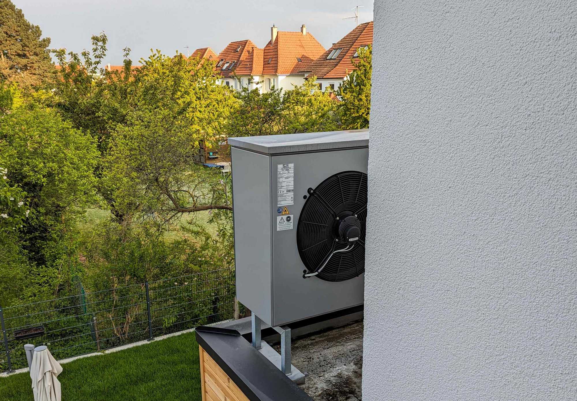 Gartenausrichtung der Wärmepumpe